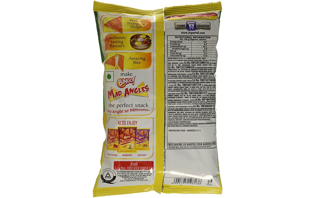 Bingo Mad Angles Masala Madness   Pack  90 grams
